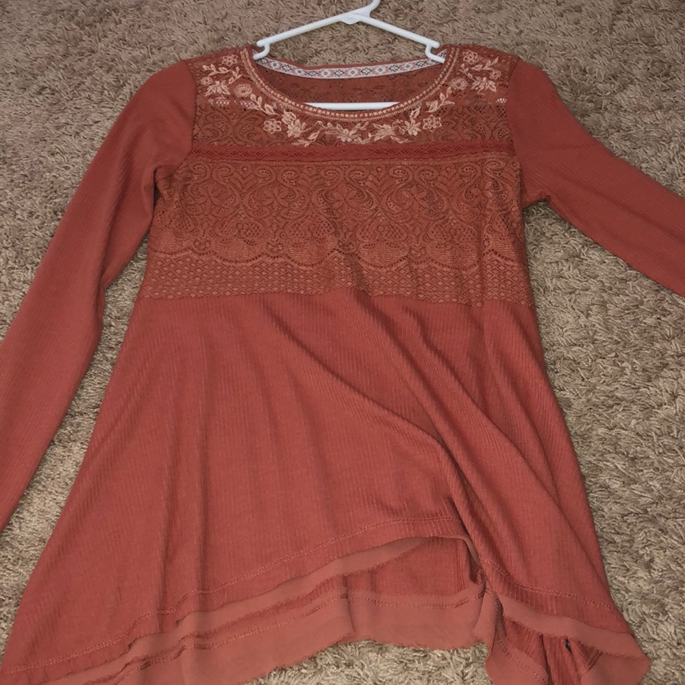 Orange Long sleeve shirt
